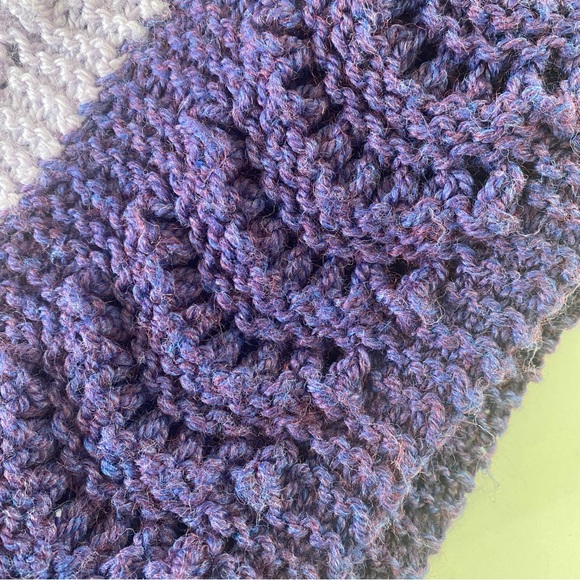 Pretty Colored Handmade Crocheted Lap Blanket - Picture 2 of 7